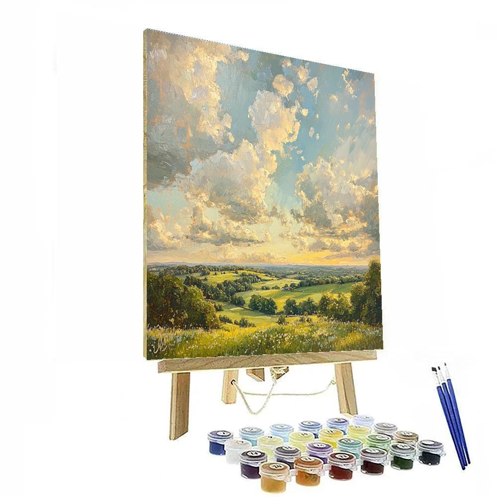 Constable Inspired River Cloud Study Painting by numbers kit