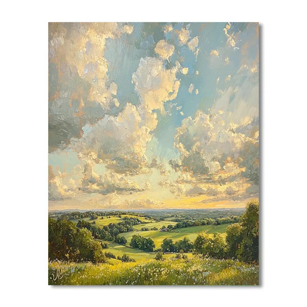 Constable Inspired River Cloud Study Painting by numbers kit