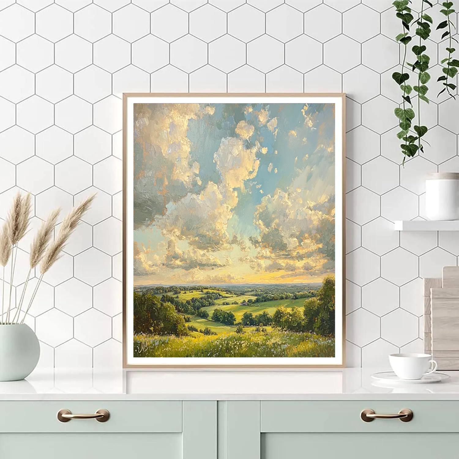 Constable Inspired River Cloud Study Painting by numbers kit