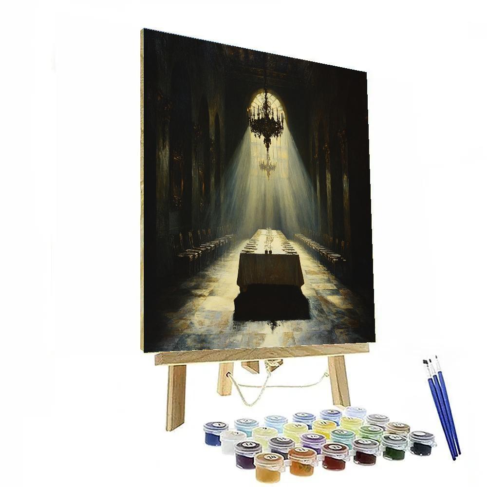 Caravaggio Inspired Blindfolded Feast paint by color