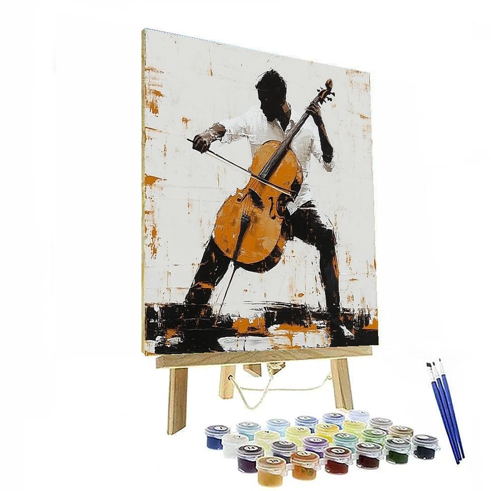 Egon Schiele Inspired Tense Guitarist Numbered painting kits