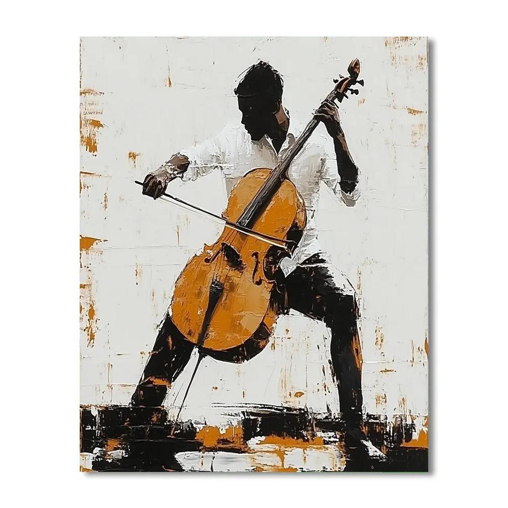 Egon Schiele Inspired Tense Guitarist Numbered painting kits