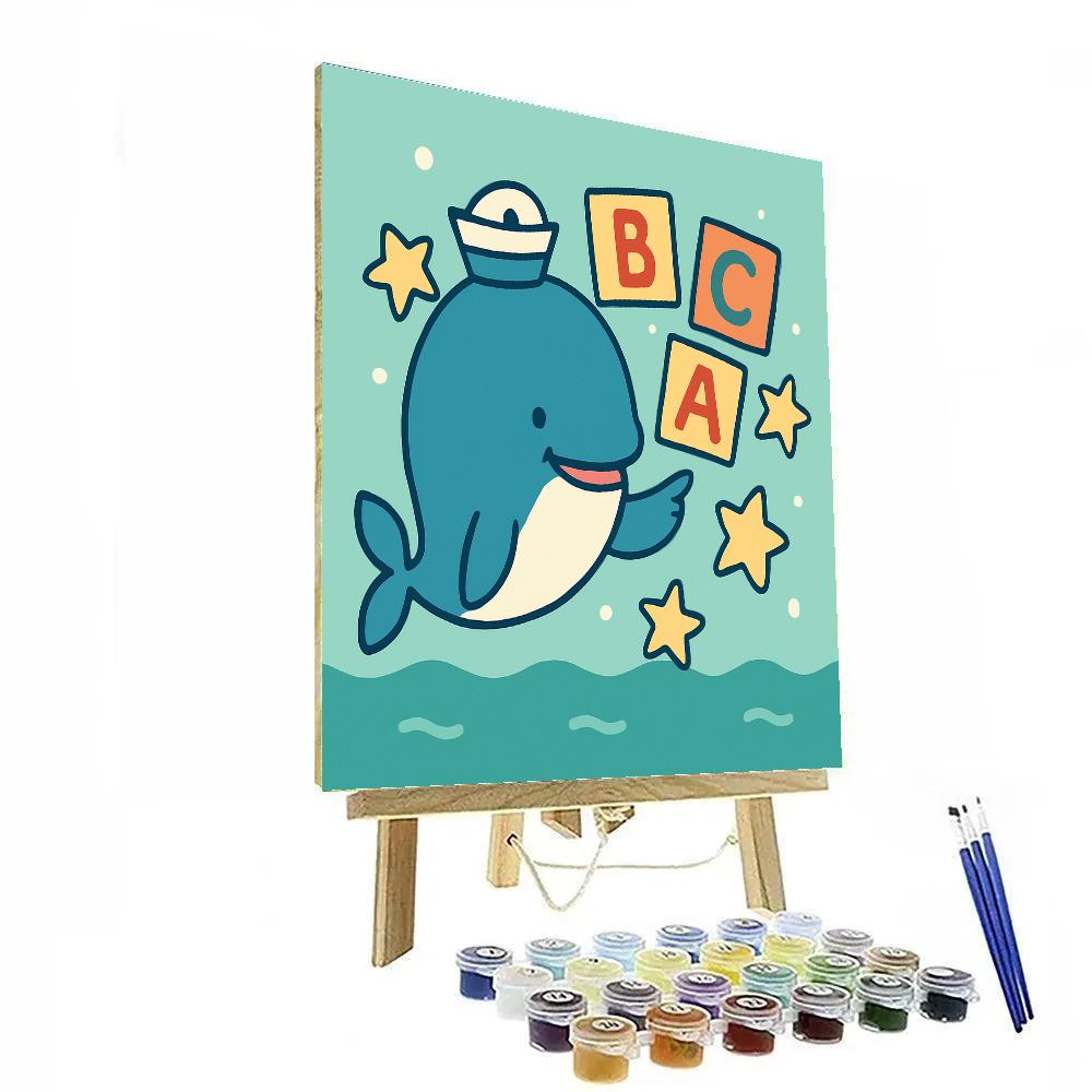 Starry Whale School paint by number