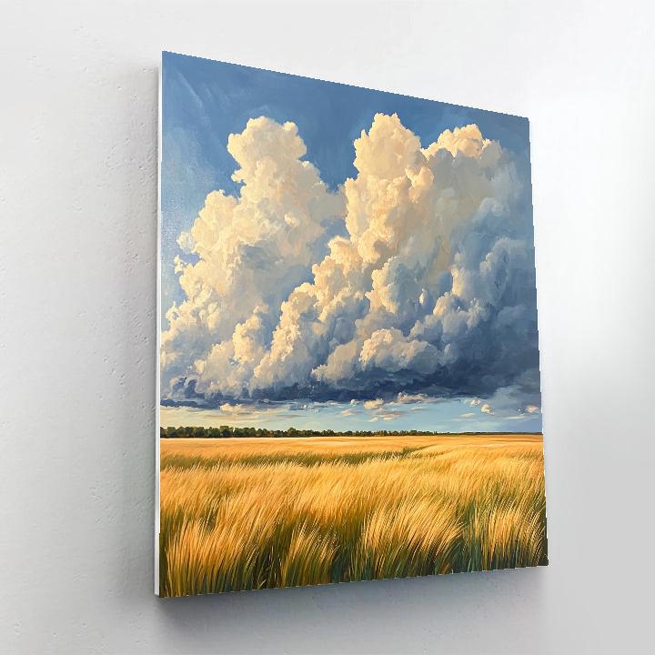 Michelangelo Inspired Storm-Pressed Meadow Painting by numbers kit