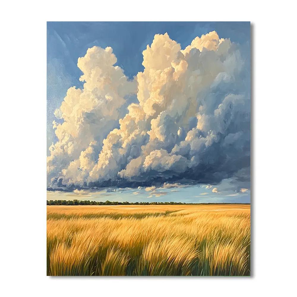 Michelangelo Inspired Storm-Pressed Meadow Painting by numbers kit