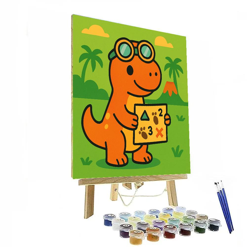 Cosmic Safari Dino paint by numbers