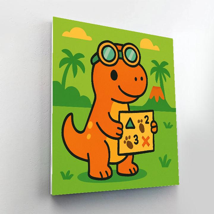 Cosmic Safari Dino paint by numbers