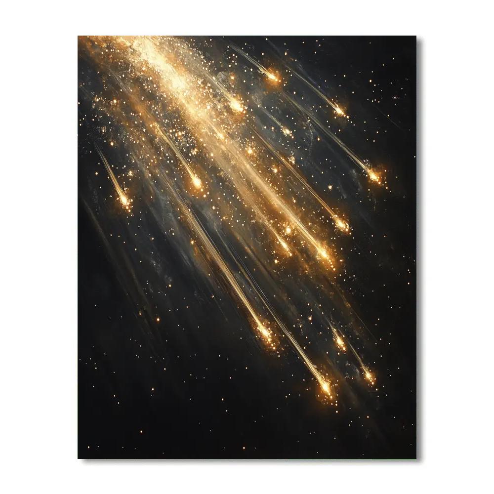 Caravaggio Inspired Meteor Shower Symphony paint by color