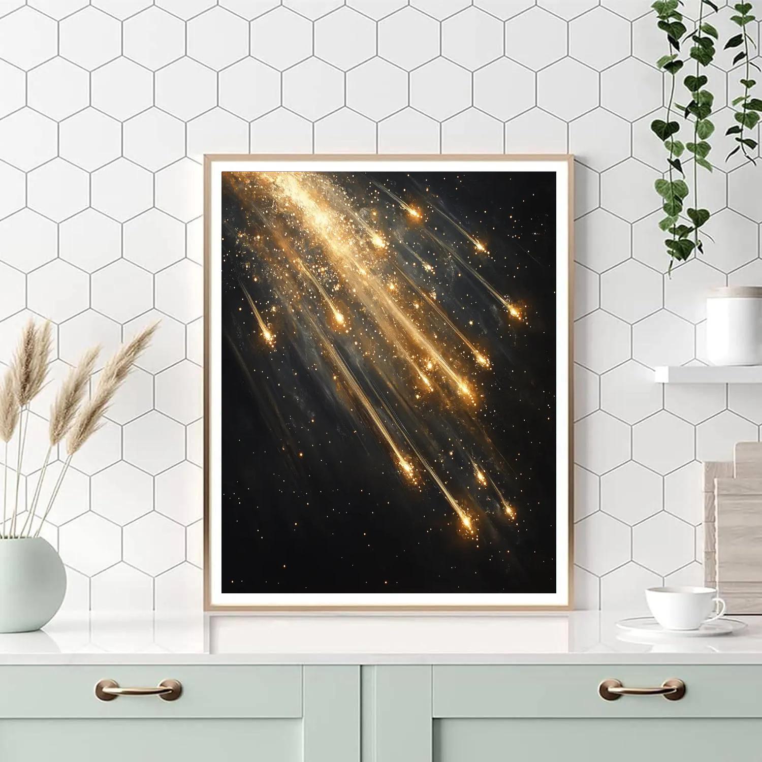 Caravaggio Inspired Meteor Shower Symphony paint by color