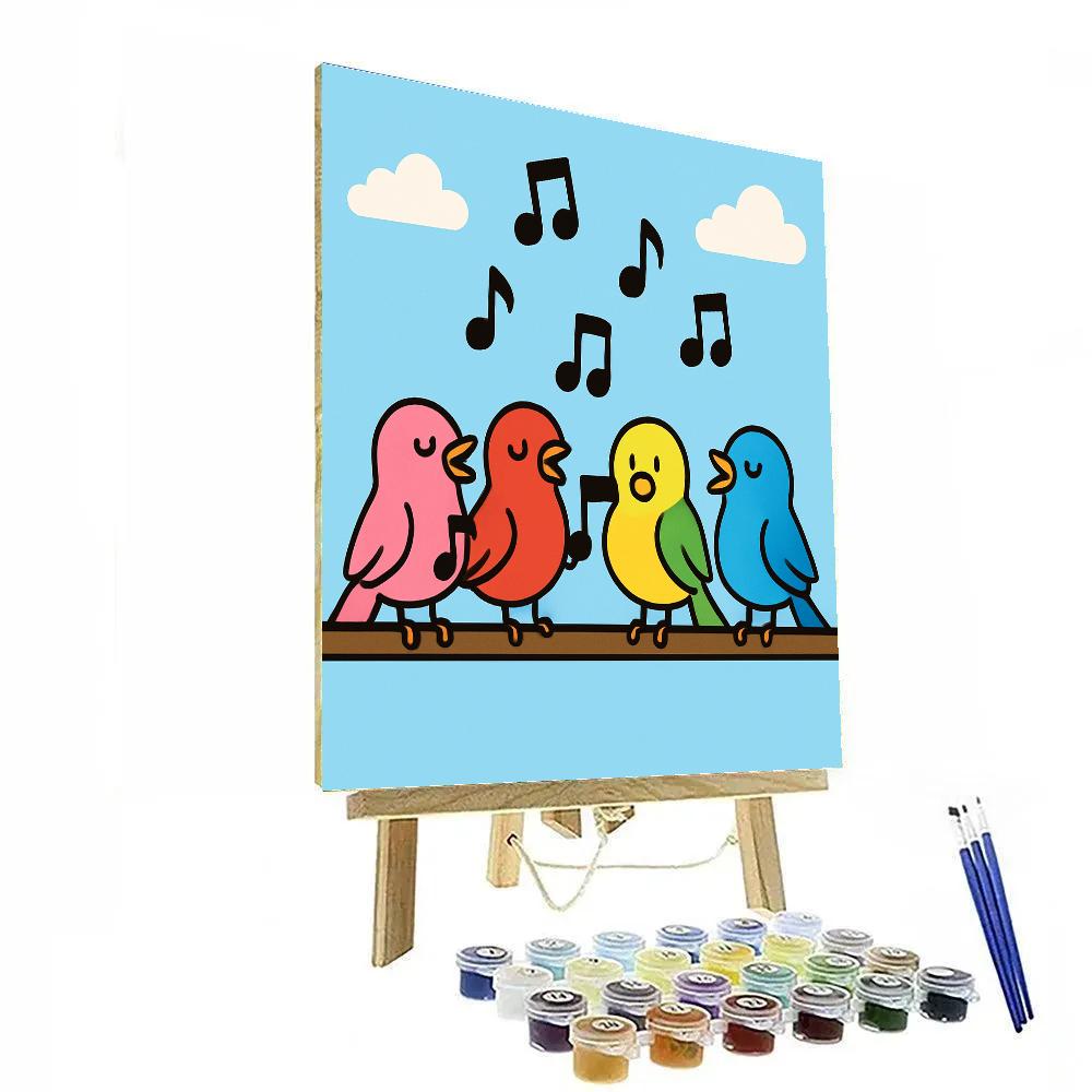 Nebula Bird Chorus Number painting