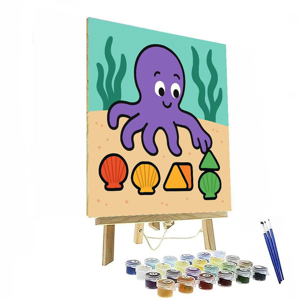 Galaxy Treasure Octopus paint by color
