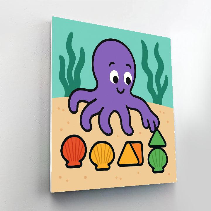 Galaxy Treasure Octopus paint by color
