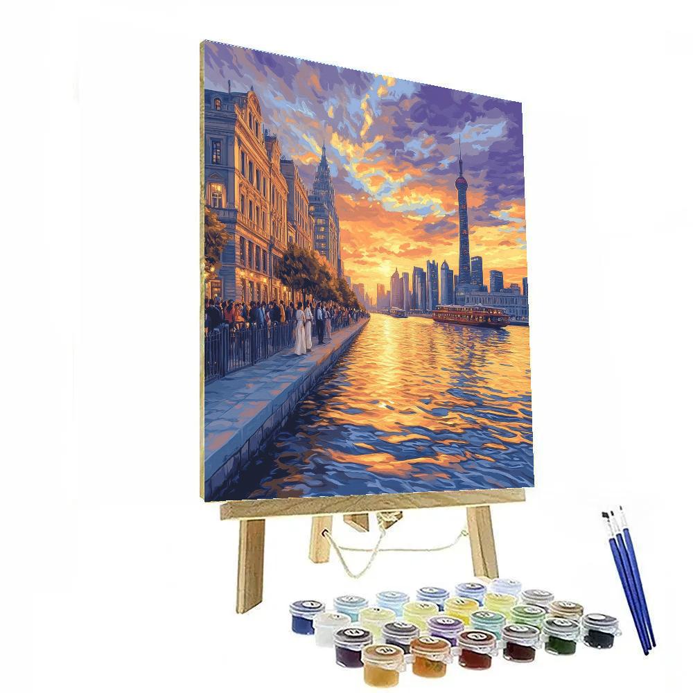 The Bund Riverfront Shanghai China DIY paint by numbers