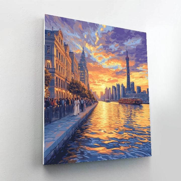 The Bund Riverfront Shanghai China DIY paint by numbers