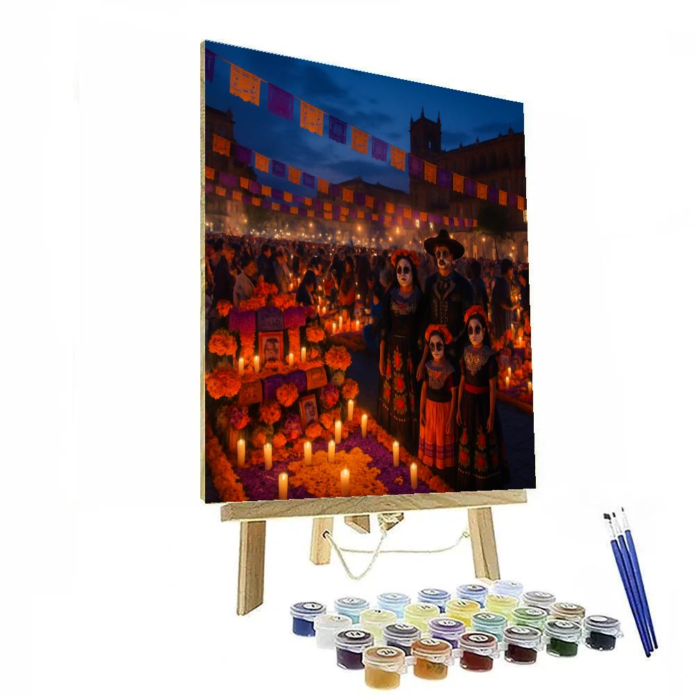 Traditional Day Of The Dead Celebration In Mexico City Numbered painting kits