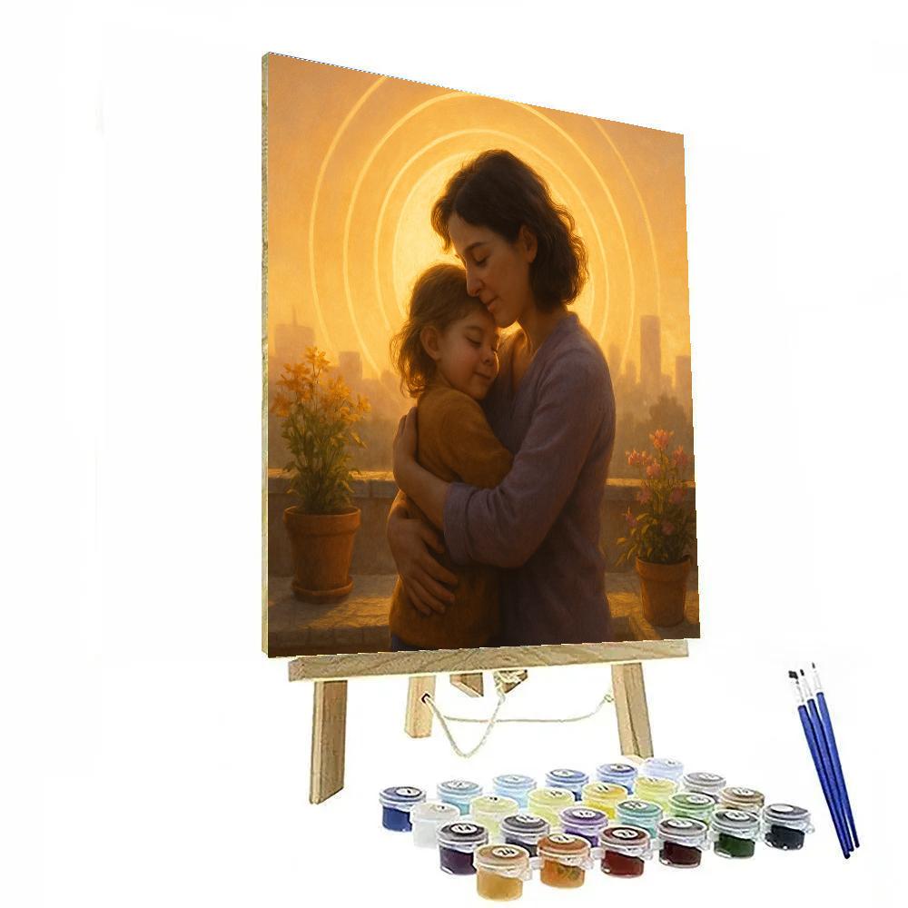 Solar Warmth Embrace DIY paint by numbers