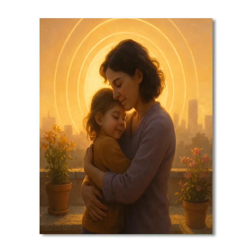 Solar Warmth Embrace DIY paint by numbers