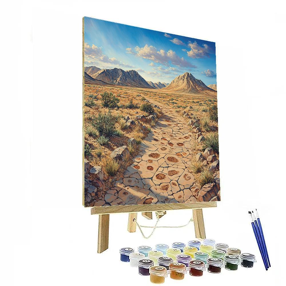 Leonardo Da Vinci Inspired Fossilized Landscape paint by number