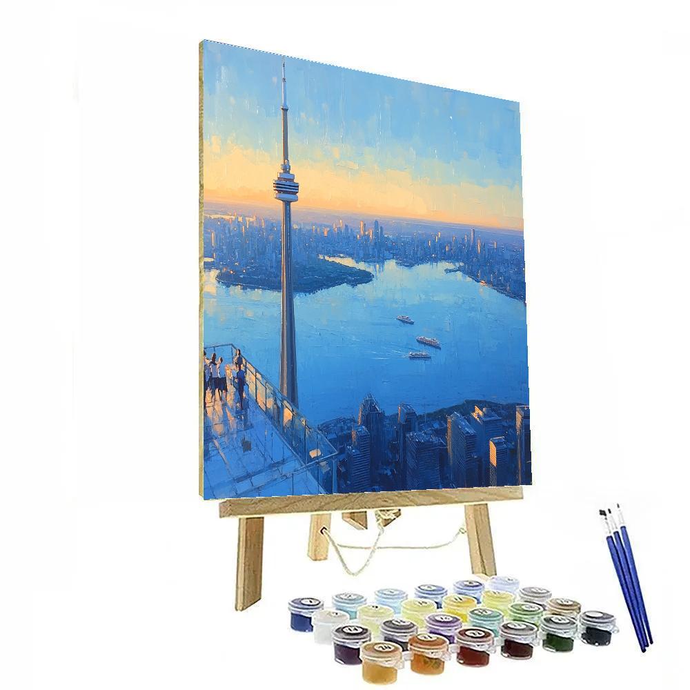 CN Tower Overlook Toronto Canada Number painting