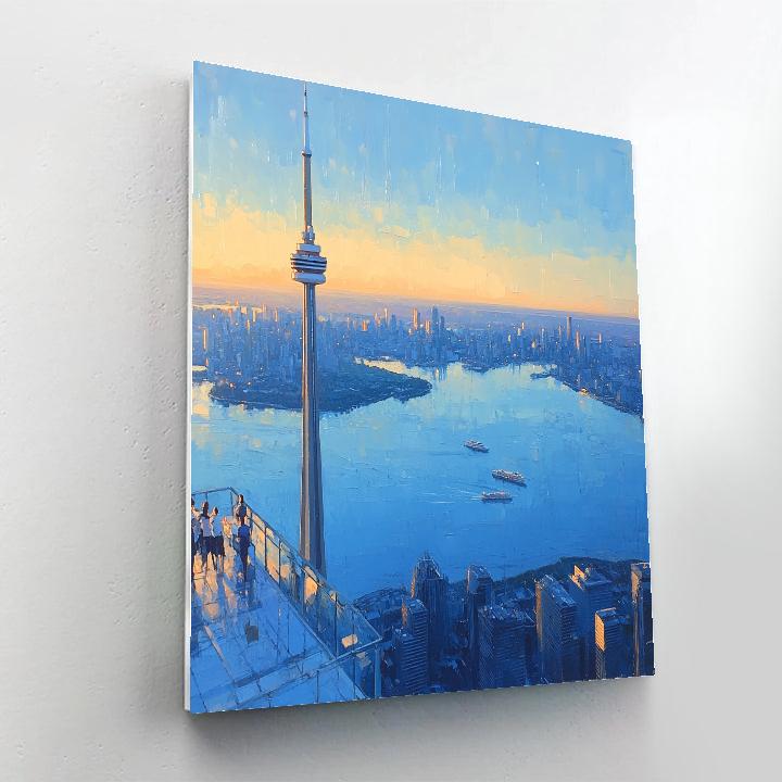 CN Tower Overlook Toronto Canada Number painting