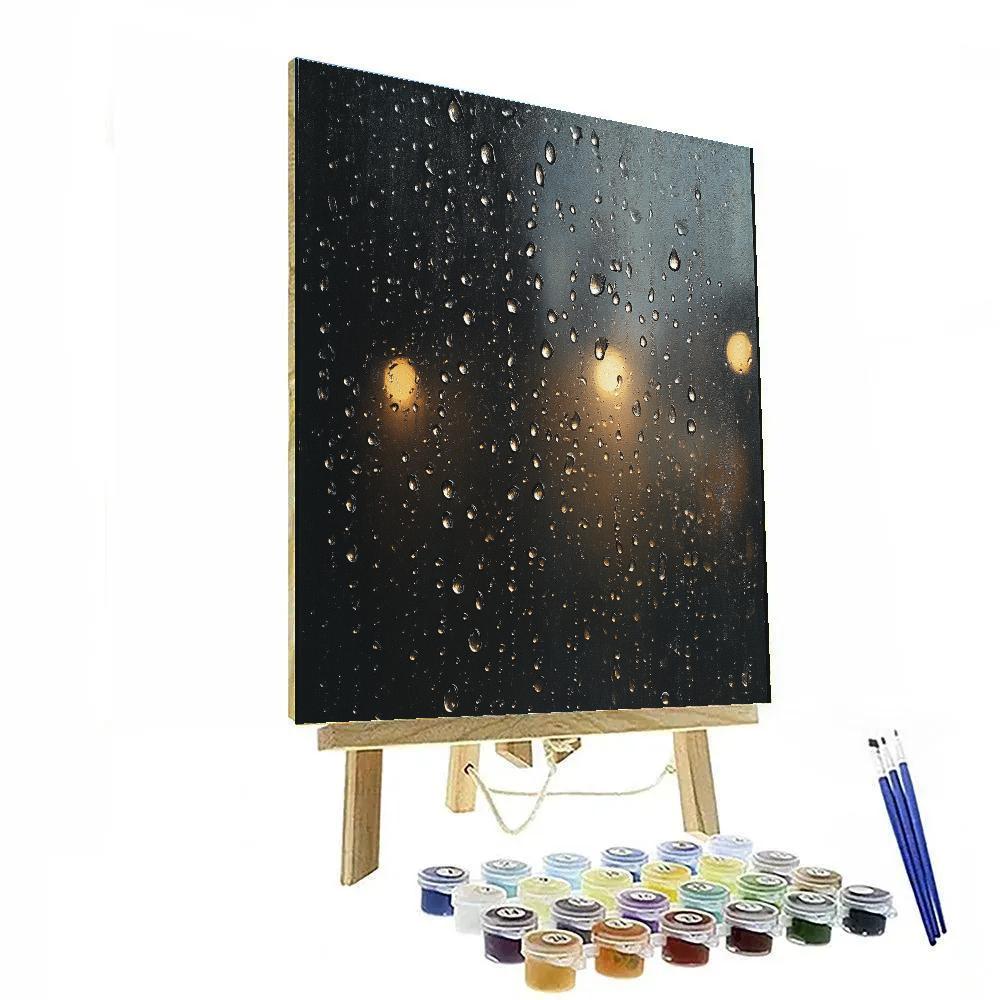 Caravaggio Inspired Rainy Window Abstract paint by color