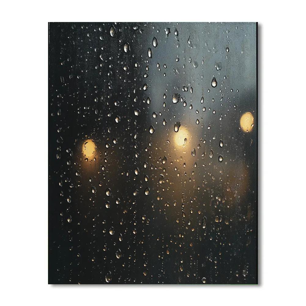 Caravaggio Inspired Rainy Window Abstract paint by color