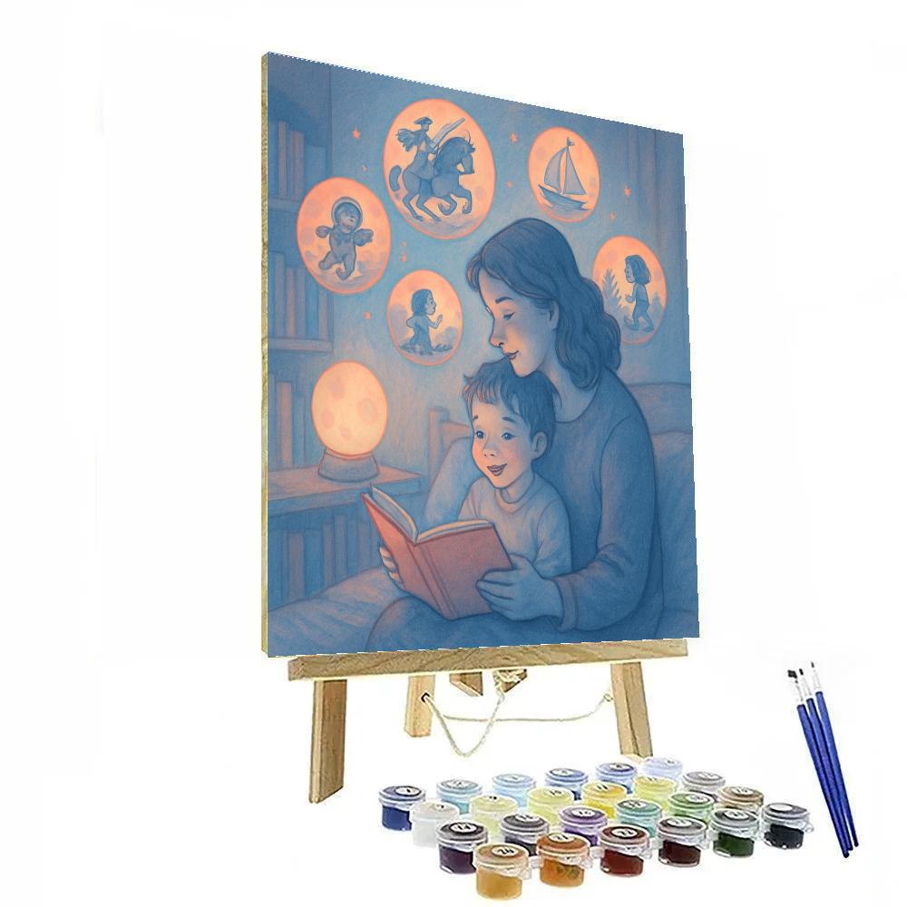 Orbiting Storytime Number painting