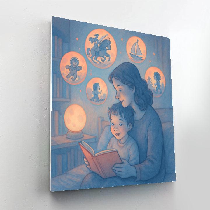 Orbiting Storytime Number painting