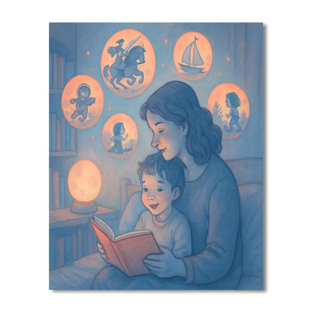 Orbiting Storytime Number painting