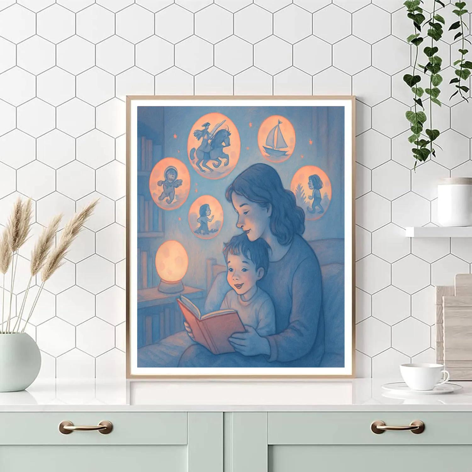 Orbiting Storytime Number painting