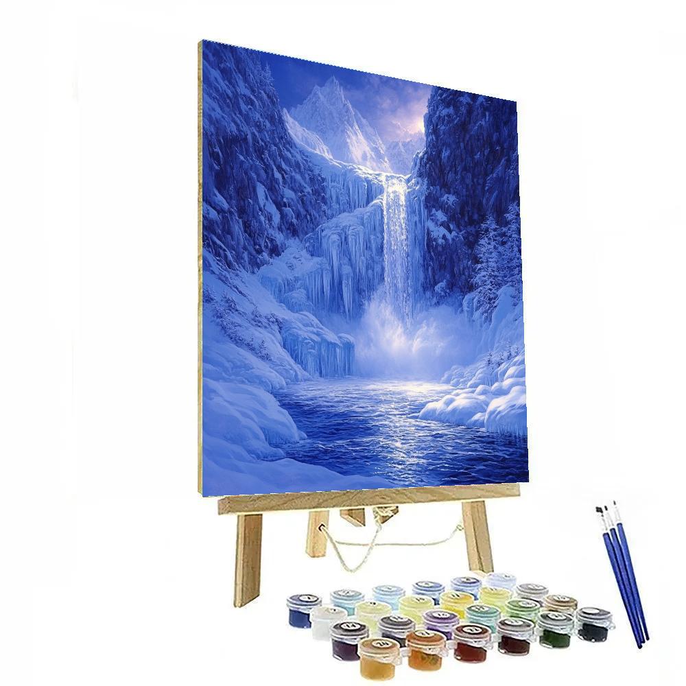 Michelangelo Inspired Frozen Cascade paint by number