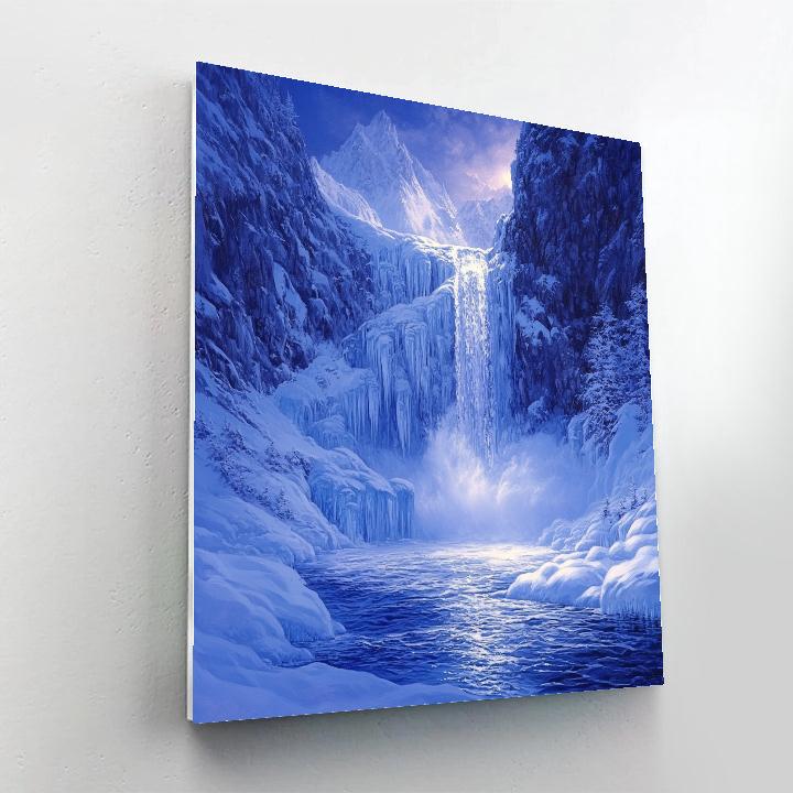 Michelangelo Inspired Frozen Cascade paint by number