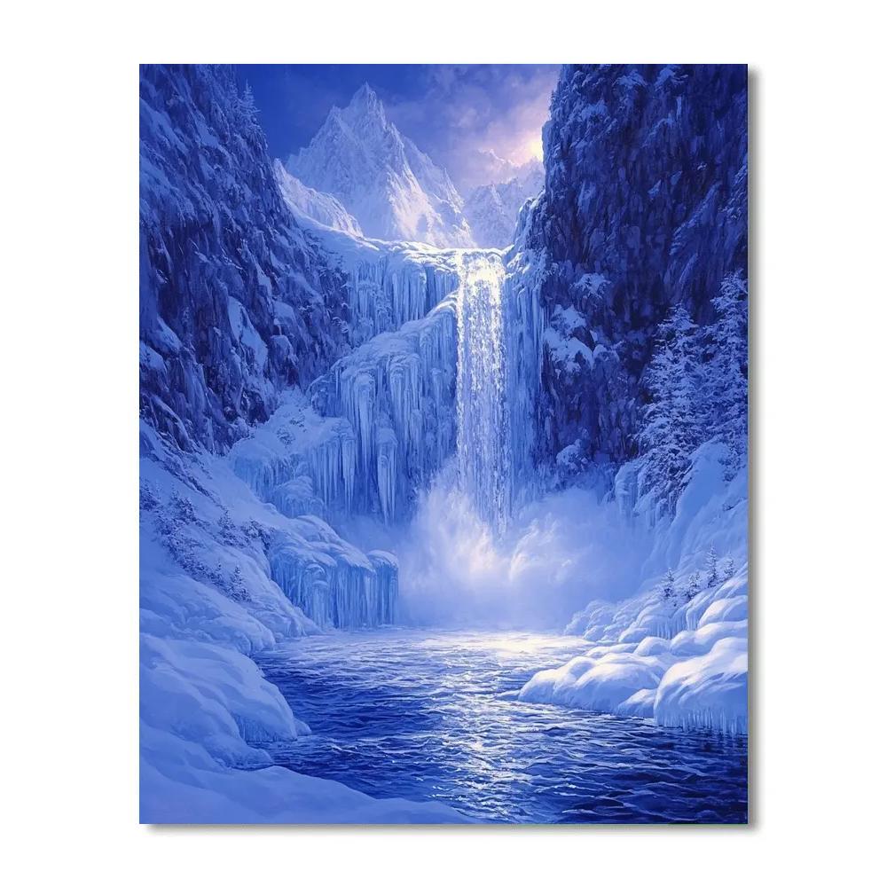 Michelangelo Inspired Frozen Cascade paint by number