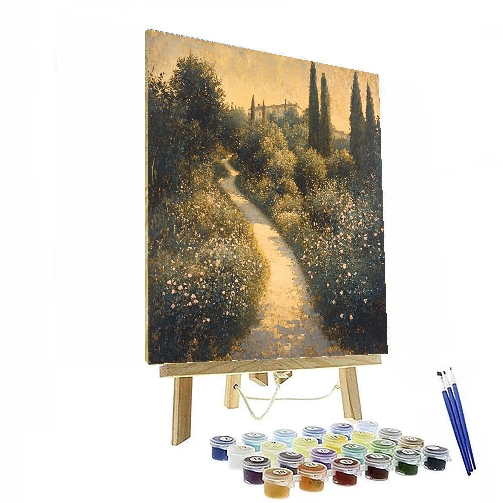 Leonardo Da Vinci Inspired Golden Garden Number painting