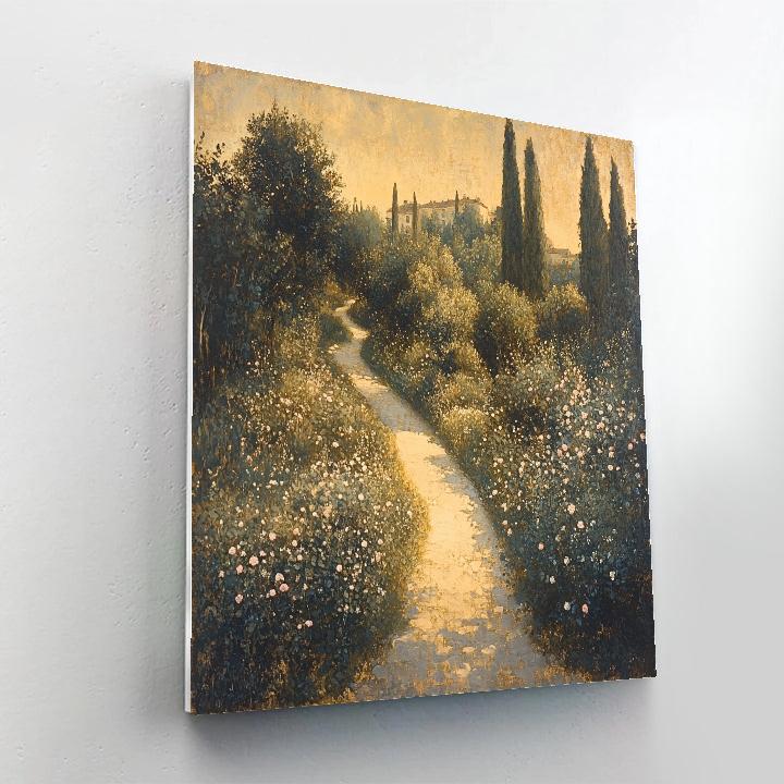Leonardo Da Vinci Inspired Golden Garden Number painting