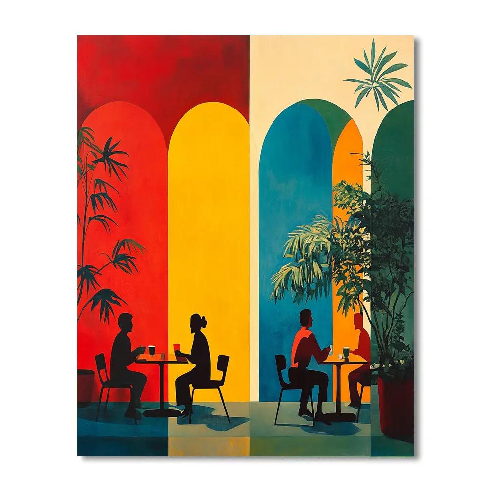 Henri Matisse Inspired Café Conversation Paint by numbers art