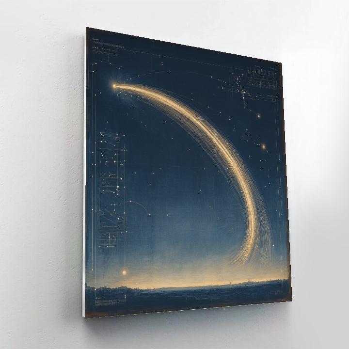 Leonardo Da Vinci Inspired Celestial Comet Arcs DIY paint by numbers