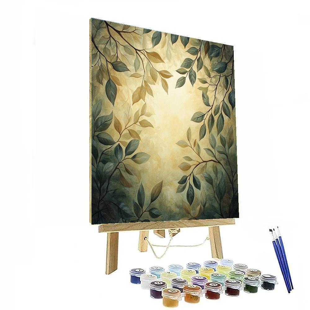 Leonardo Da Vinci Inspired Whispering Forest Canopy paint by numbers