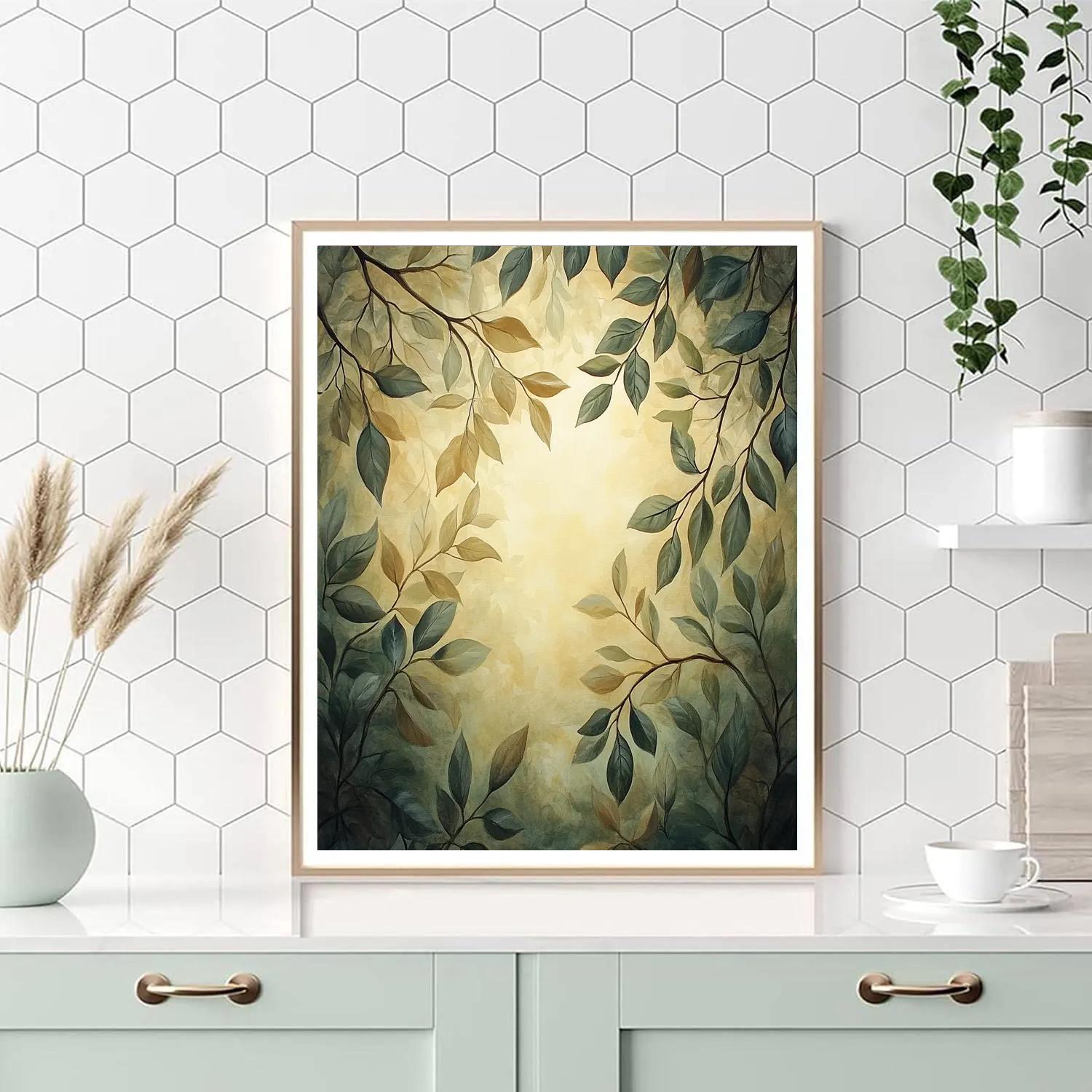 Leonardo Da Vinci Inspired Whispering Forest Canopy paint by numbers