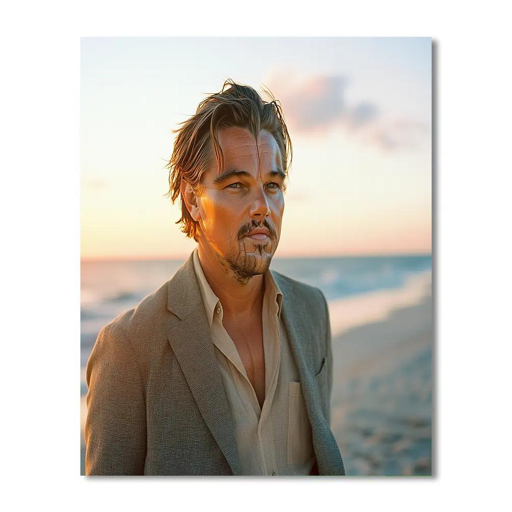Leonardo DiCaprio: Navigating Depths Of Dreams And Reality Number painting