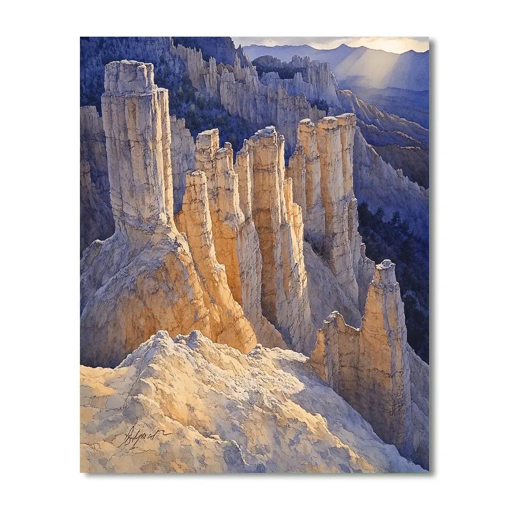 Michelangelo Inspired Erosion Sculptures paint by number