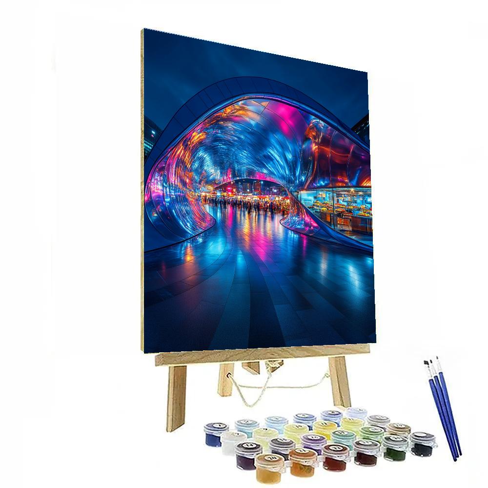 Dongdaemun Design Plaza Night Seoul South Korea Number painting