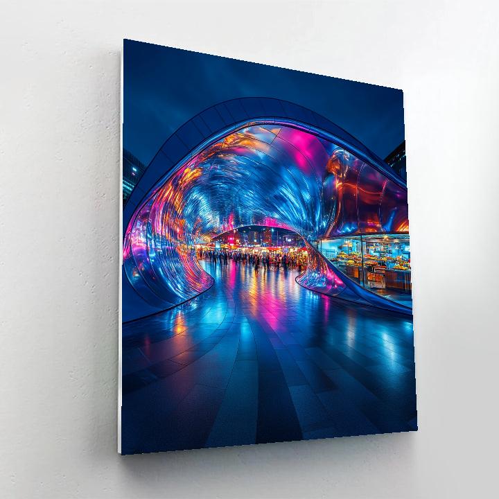 Dongdaemun Design Plaza Night Seoul South Korea Number painting