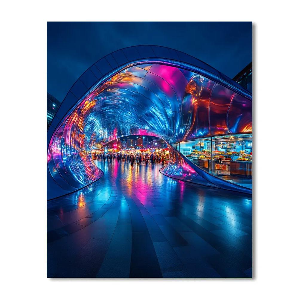 Dongdaemun Design Plaza Night Seoul South Korea Number painting