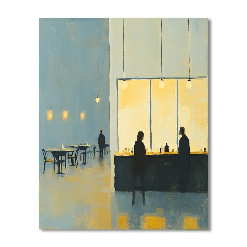 Edward Hopper Inspired Morning Cafe Painting by numbers kit