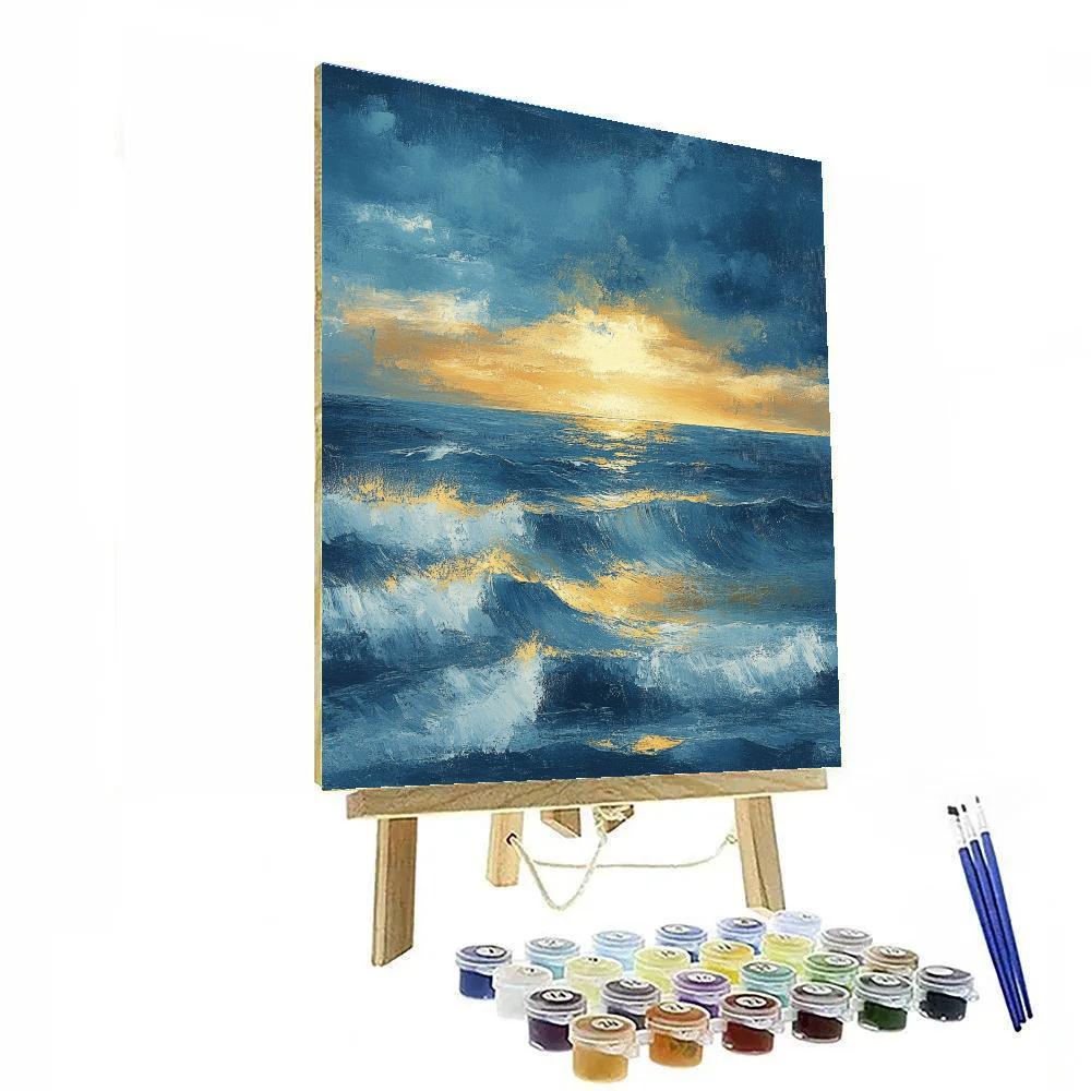 J.M.W. Turner Inspired Stormy Sea Numbered painting kits
