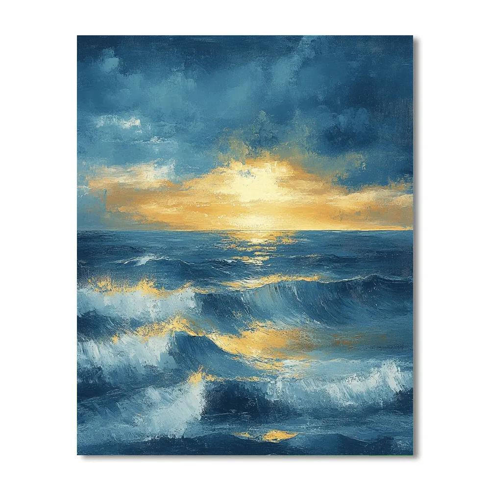 J.M.W. Turner Inspired Stormy Sea Numbered painting kits