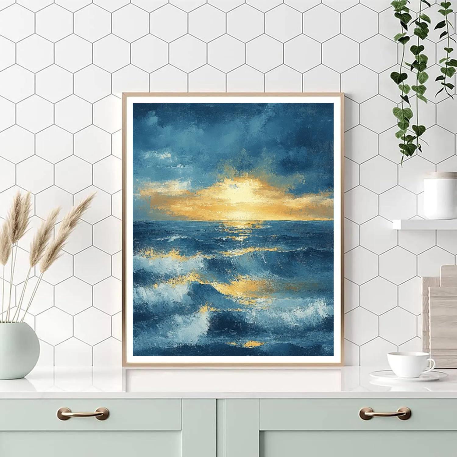J.M.W. Turner Inspired Stormy Sea Numbered painting kits