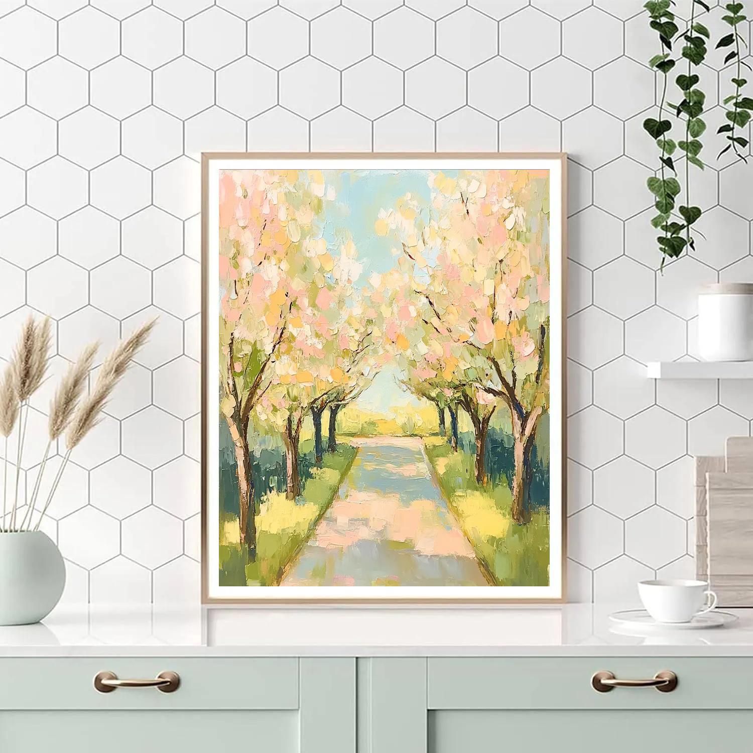 Claude Monet Inspired Orchard In Bloom Paint by numbers art
