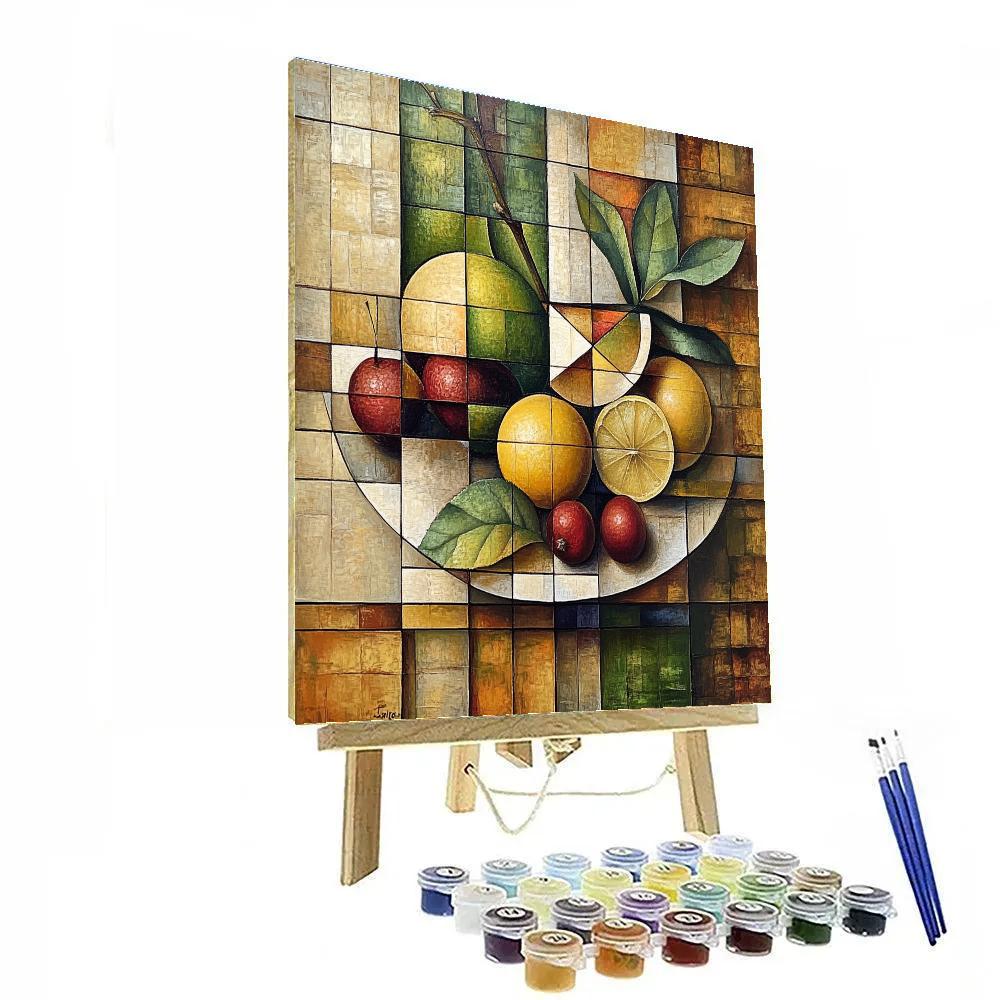 Pablo Picasso Inspired Still Life With Fruit Paint by numbers art